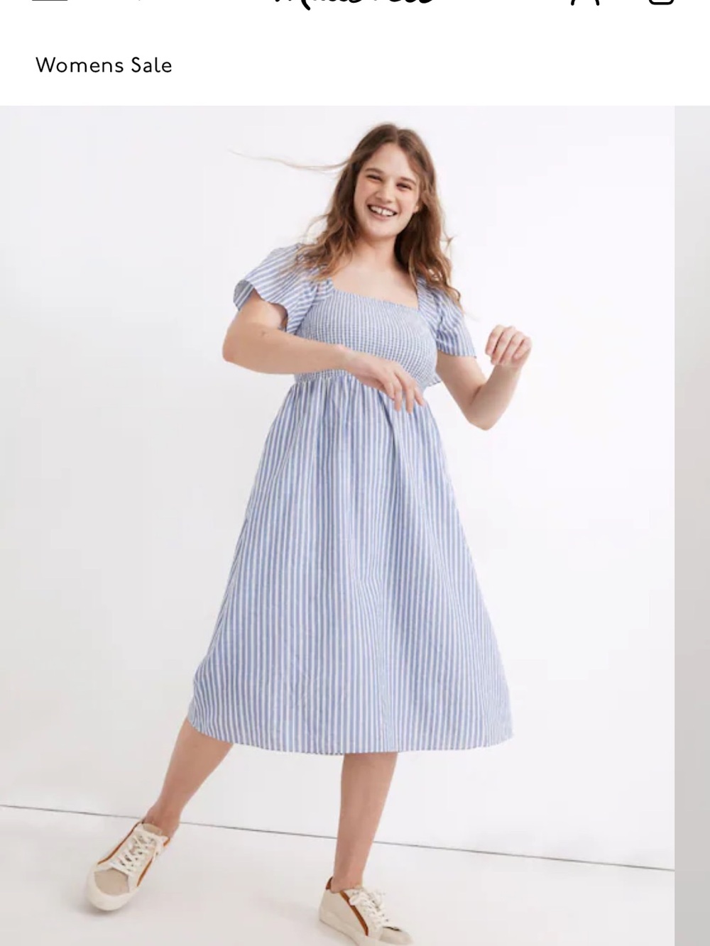 Madewell Lucie Smocked Midi dress